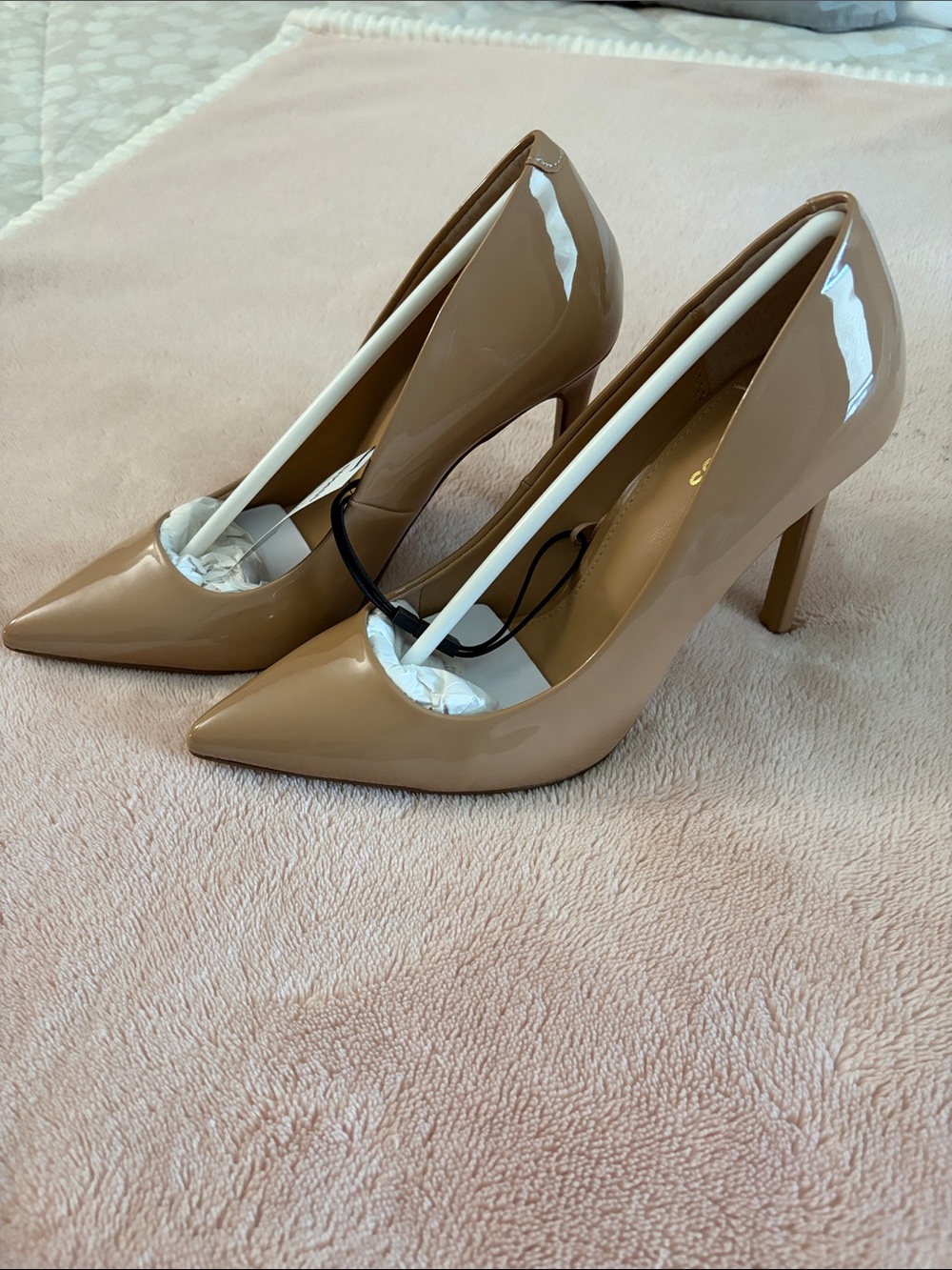 Express Nude Patent Pointed-Toe Stiletto Pumps